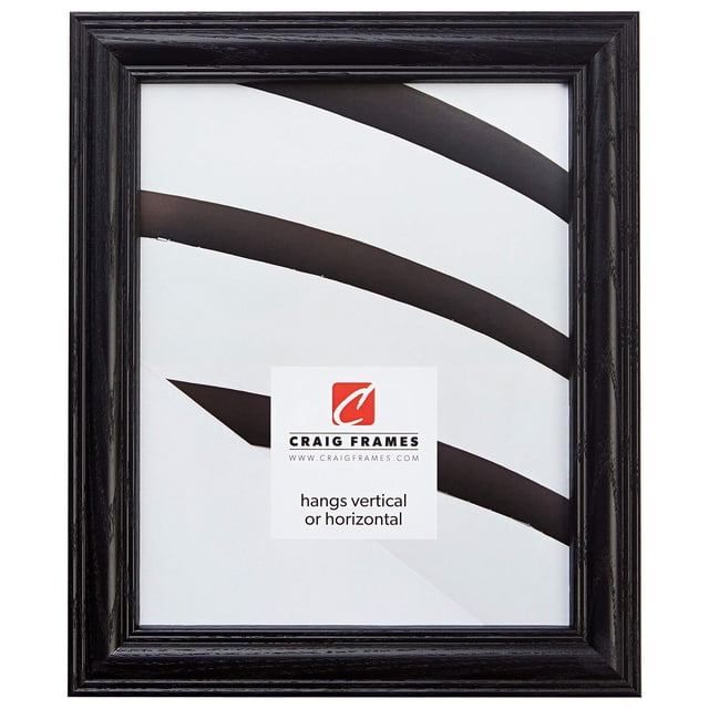 Craig Frames 440BK 18 x 36-Inch Picture Frame, Wood Grain Finish, 1.265-Inch Wide, Black