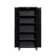 thumbnail image 4 of GAEANET 72 inches Metal Garage Storage Cabinet with Wheels, Locking Tall Steel Storage Cabinet with 2 Doors and 4 Shelves, Rolling Storage Cabinet for Office, Garage, Assembly Required, Black, 4 of 8
