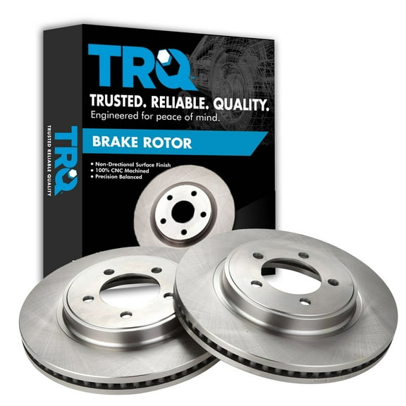 TRQ Front Brake Rotors Set Vented Fits Select 2006-2010 Ford Explorer 2007-2010 Explorer Sport Trac Mercury Mountaineer