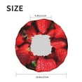 thumbnail image 6 of Kll Strawberry Red Pattern Shower Cap & Bath Cap For Women,Reversible Oversized Waterproof Shower Caps For All Hair Lengths,Elastic Reusable Bathing Hair Cap, 6 of 9