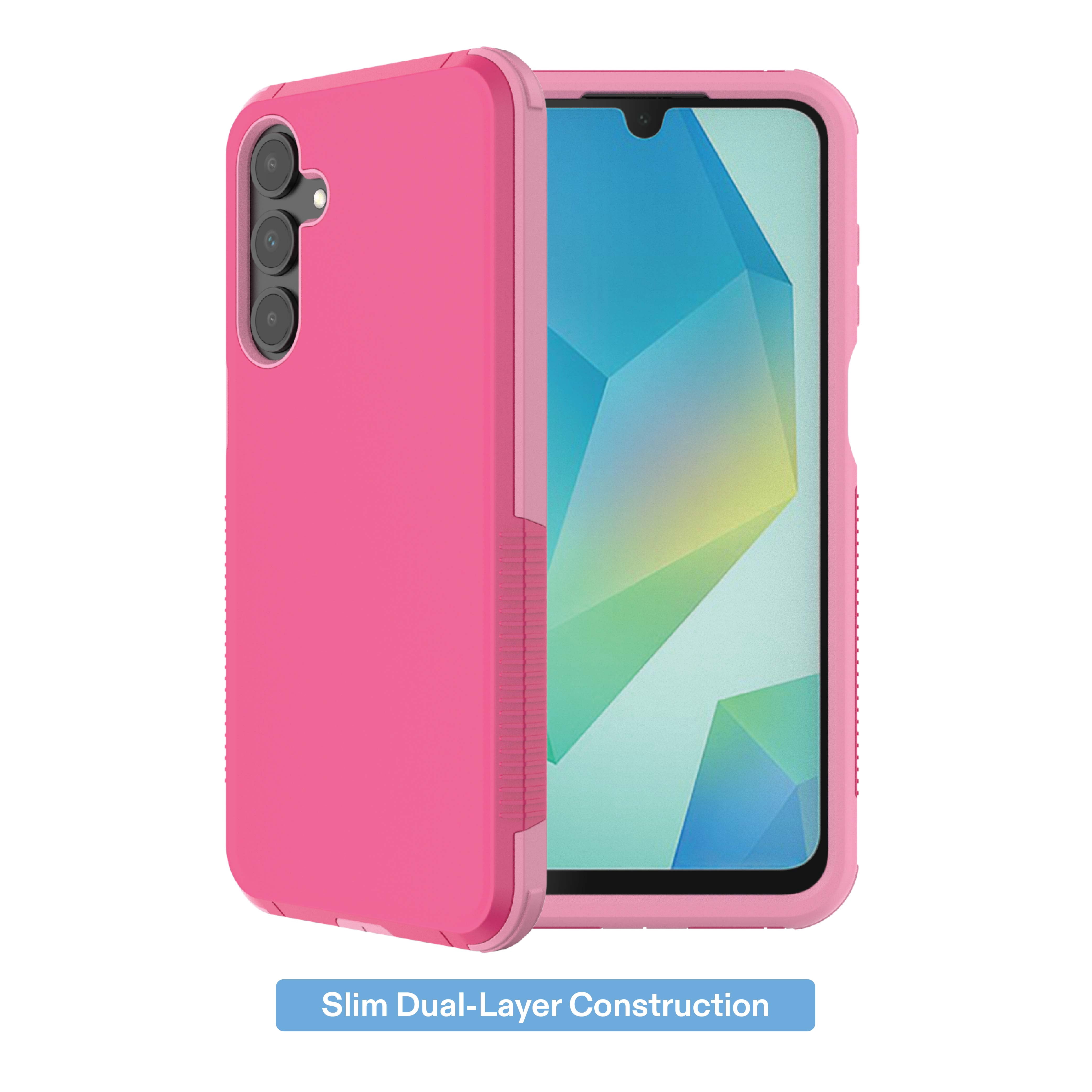 onn Slim Rugged Phone Case for Samsung Galaxy A16 5G - Pink