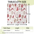 thumbnail image 2 of White Christmas Cookie Pattern Square Fitted Tablecloth with Elastic Edge,Square Table Cover,Washable Elastic Table Cover for Home Kitchen Party Decor 36"x36", 2 of 6