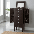 thumbnail image 3 of Hives & Honey - Crystal Standing Women's Wood Jewelry Armoire - Espresso, 3 of 8