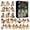 A004- D, variant on 24 Pcs Halloween Advent Calendar Halloween Countdown Calendar 10 X 7 X 7 Inch Retro Halloween Decor with Light Up Ghost Hanging Ornaments Halloween Decorations for Home Party