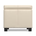 thumbnail image 5 of Amelia 34" W Rectangle Storage Ottoman Bench in Satin Cream Faux Leather, 5 of 14