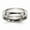 Clear, variant on Titanium Sterling Silver Inlay 6mm Polished Band - Size 11