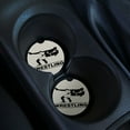 thumbnail image 2 of KuzmarK Sandstone Car Drink Coaster (set of 2) - Wrestling Match, 2 of 2