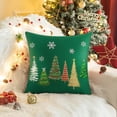 thumbnail image 5 of Christmas Throw Pillow Covers 16 x 16 Inch Set of 2, Red Green Christmas Tree, Winter Holiday Pillowcases Decor for Home Couch Sofa, 5 of 6