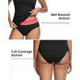 thumbnail image 3 of Tankini Daci negro y rosa con bloques de color y control de abdomen talla L, 3 of 6
