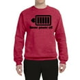 thumbnail image 2 of Cute Heart Never Power off Love Couple Gift Valentine's Day Unisex Crewneck Graphic Sweatshirt, Vintage Heather Red, Medium, 2 of 3