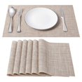 thumbnail image 1 of Mantel Individual De Protección Ambiental De 2/4/6 Uds, Almohadilla De Aislamiento De Alimentos De Pvc, Tapete De Mesa Simple Rectangular, Posavasos, Tapete Para Cuenco seitruly HA027167-02, 1 of 5