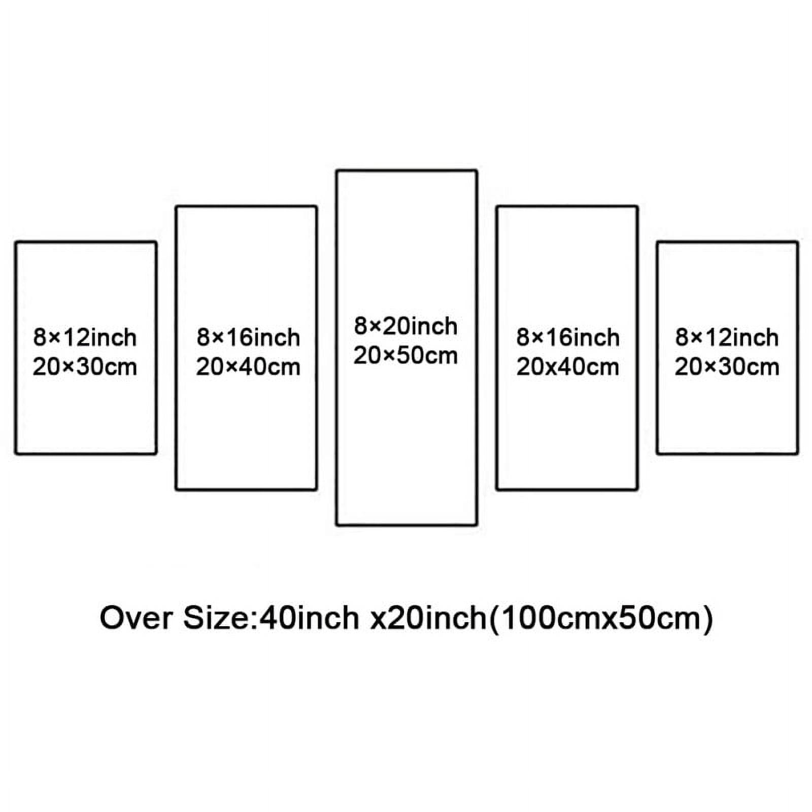 5 Pcs Cityscape Canvas Wall Art Decor Picture Simple Fashion Decorative Painting Wall Painting New York Picture Wall Decor for Living Room Bedroom Home Office Decoration,40"x20", Purple