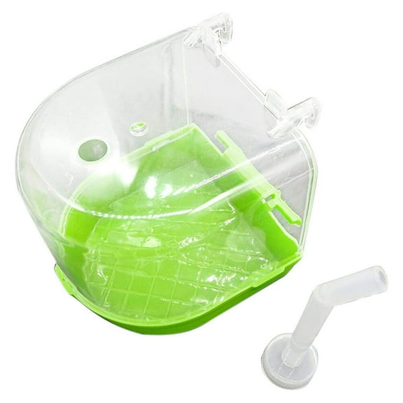 Reliable Parrot Bird Bathing Tub Made of Durable PVC Green Color for Small Birds