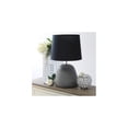 thumbnail image 5 of Round Concrete Table Lamp - Modern Gray Base & Black Shade - Stylish Home Accent Lighting, 5 of 6