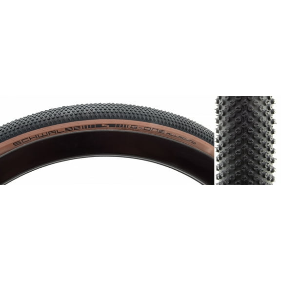 Schwalbe G-One Allround Tire - 700 x 40, Tubeless, Folding, Black/Tan, Performance Line, Addix