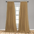 thumbnail image 5 of Ambesonne Vintage Home Curtains, Striped Modern, Pair of 28"x95", Sand Brown Chocolate, 5 of 5