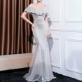 thumbnail image 1 of UPPADA Robes d'Invitée de Mariage pour Femmes à une Épaule Froncées Robe de Soirée Formelle Portefeuille Ourlet à Volants Robe Dos Nu Moulante Robe Maxi Taille Haute Robe de Fête Robe de Bal Robe de Cocktail Liquidation en Liquidation, 1 of 5