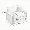thumbnail image 5 of Modern Minimalist Corduroy 220cm Deep Seated Sofa with Two Single Chairs for Bedroom & Office, 5 of 16
