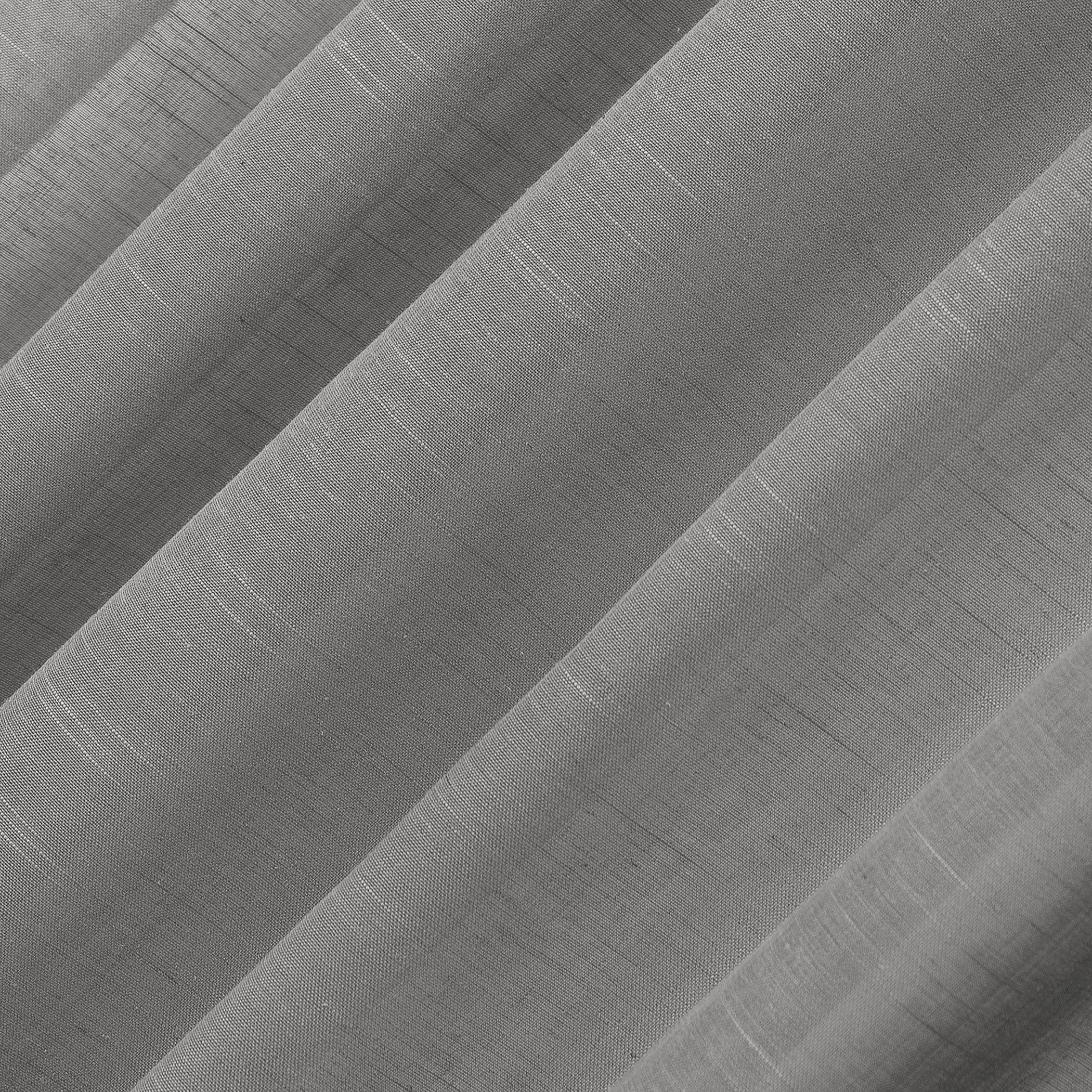 No. 918 Bethany Slub Textured Linen Blend Sheer Tie Top Curtain Panel, 50"x96", Gray
