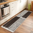 thumbnail image 2 of Runner Rug 2'x6', Black Striped Washable Non-Slip Hallway Runner Rugs, Farmhouse Stripes Modern Abstract Art Bedside Rugs Floor Mats Carpet Runners for Kitchen Bathroom Laundry Room, 2 of 8