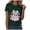 Dark Green, variant on Halloween T Shirt Women Shirt Witches Graphic Tees Casual Short Sleeve Holiday Shirts Top (Red, XXL)