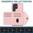 thumbnail image 6 of Allytech Galaxy S23 Ultra Wallet Case with Shoulder Strap, RFID Blocking Luxury PU Leather Shockproof Cards Slots Stand Anti-Scratch Magnetic Closure Phone Case for Samsung Galaxy S23 Ultra, Pink, 6 of 9