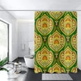 thumbnail image 1 of Mandala Shower Curtain Set for Bathroom Boho Ethnic Retro Bohemian Flower Art Print Bath Curtains Green and Yellow Waterproof Fabric Machine Washable Bathtub Curtains with Hooks 72x72 Inches, 1 of 6