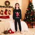 thumbnail image 3 of CUZIBR Toddler Boys Girls Christmas Pajamas Loungewear Set Long Sleeve Crew Neck Tops And Pants 2 PC Santa Claus Graphic Funny Fall Nightwear,Black,4-5 Years, 3 of 7