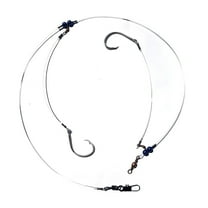 Stellar Double Drop (7/0 Hooks 2 Pack) Drum Leaders, Saltwater Fishing Rig, Circle Hooks 100 lb. Mono