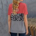 thumbnail image 3 of ICHUANYI Clearance Women's Fashion Leopard Print Top Stitching Short-sleeved Top(Pink, S) Ichuanyi Ichuanyi, 3 of 7