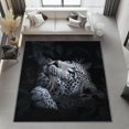 thumbnail image 4 of Area Rugs 4 X 6 ft Rug for Living Room Soft Non Slip Rug Low Pile Simplicity Animals Leopard Printed Area Rugs Bedroom Farmhouse Dining Room, Home Decor Indoor Black Gray, 4 of 7