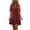Wine, variant on Guieoi Summer Dresses for Women Cotton-Linen Collared Short-Sleeve Cropped Button-Down Dress Purple L