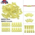 thumbnail image 2 of 100Pcs Insulated 12-10AWG Wire Crimp Terminals Male Female Nylon Spade Connector, 2 of 10