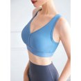 thumbnail image 4 of Ropa interior de mujer Sujetador de yoga para mujer, deportivo, acanalado, cuello en V, entrenamiento, jogging, chaleco informal sin cables Romacci  Ropa interior de mujer, 4 of 5