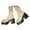 Khaki, variant on Platform Ankle Boots for Women High Heel Slip on Fashion Chelsea Combat Booties(Black,9)
