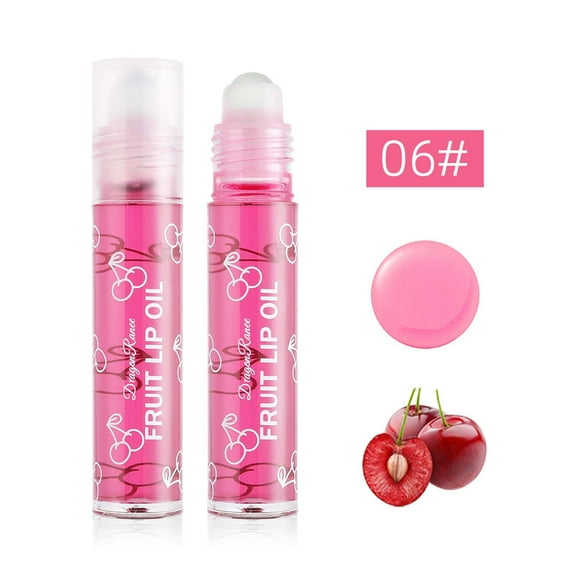 Lip Protection Oil, Lip Moisturizer, Transparent Glass Lip Oil for Dry Cracking, Portable Size, Enhances Lip Shine and Color, Lightweight and Non-Sticky formula