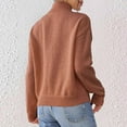 thumbnail image 4 of Women's Lightweight Oversized Knit Pullover Crewneck Long Sleeve Casual Sweater Top for Fall Travel Outfits Coffee M, 4 of 6