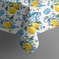 thumbnail image 5 of Yellow Lemon Fruit Patterns Blue White Pattern Square Tablecloth,Waterproof Square Table Cover,Wipeable Spillproof Washable Table Cover for Home Kitchen Party Decor 42"X42"(107x107cm), 5 of 6