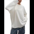 thumbnail image 2 of Camisetas de Larga Extragrandes para Mujer 2025, Camisetas Básicas de Cuello Redondo, Tops de Otoño, Ropa Informal de Entrenamiento Y2K L, 2 of 10
