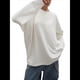 thumbnail image 2 of Camisetas de Larga Extragrandes para Mujer 2025, Camisetas Básicas de Cuello Redondo, Tops de Otoño, Ropa Informal de Entrenamiento Y2K L, 2 of 10