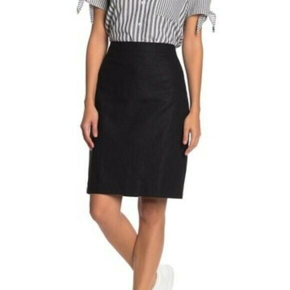 j crew black pencil skirt
