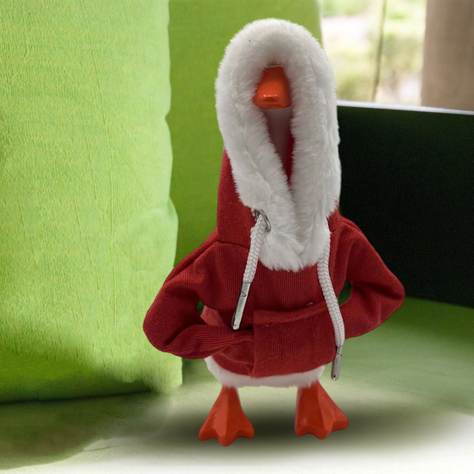 geerera 7 Inch Desk Goose Outfits, Desktop Goose Clothing, Mini Porch Goose Hoodies Accessory, for Office Decor, Seasonal Displays, Whimsical Arrangements