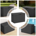 thumbnail image 6 of MINDYES 50 Gallon Deck Box, Outdoor Storage Box for Furniture, Garden Tools and Tools Storage, Black, 6 of 7