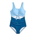 thumbnail image 2 of Girls Swimsuit 1 Piece Padded Swimming Suits Quick Dry Beach Swimwear Color Block Girls Swim Suit 15-16 Years, 2 of 4