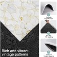 thumbnail image 3 of White Gold Leaf Hexagon Marble Pattern Kitchen Rugs Sets Of 3,Kitchen Runner Rugs Non Skid Washable,Decorative Kitchen Floor Mats for Kitchen,Sink,Laundry,17"x30"+ 17"x47" + 17"x59", 3 of 6