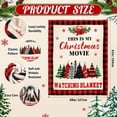 thumbnail image 3 of 50'''' x 60'''' Christmas Throw Blanket This is My Christmas Movie Watching Blanket Plush Warm Black Red Movie Lover Gifts Home Decoration for Sofa Couch Bed, 3 of 6