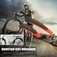 thumbnail image 3 of 2pcs Mountain Bicycle Splash Fender Guard Bike Rear Front Mudguard (Orange), 3 of 7