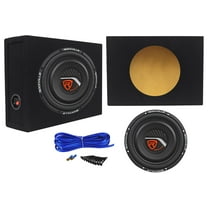 Rockville W10T4-S2 10" Shallow Mount 1200 Watts 2-Ohm Car Subwoofer Sealed Enclosure