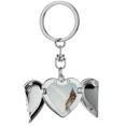 thumbnail image 1 of Big Ben Clouds Blue Sky Art Deco Fashion Heart Angel Wing Key Chain Holder, 1 of 3