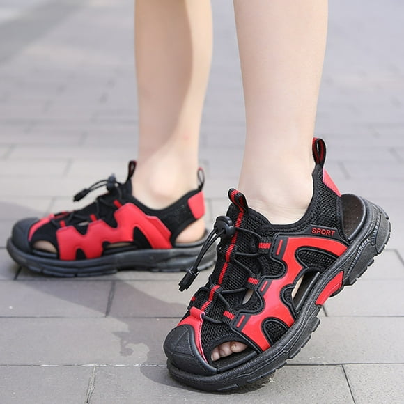Cartoon Dinosaur Girls Sandals Breathable Flat Sole Indoor Outdoor Beach Slippers for Children Comfortable Footwear